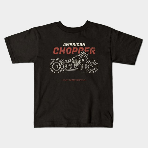 American Chopper Kids T-Shirt by VEKTORKITA